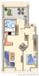 Grundriss W8 - Vermietete Dachgeschosswohnung mit Loggia in Leipzig Kleinzschocher