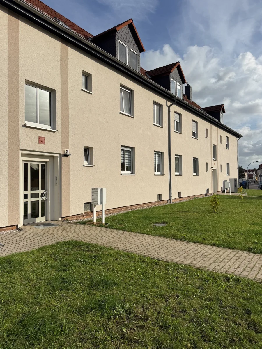 Charmante 3-Raumwohnung in Böhlen – Einbauküche inklusive - Außenansicht (19196617)